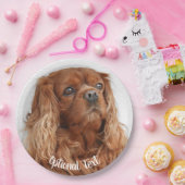 Ruby Cavalier King Charles Spaniel Dog Pappteller (Party)