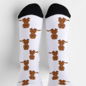 Ruby Cavalier King Charles Spaniel Dog Pattern Socken (Oben)