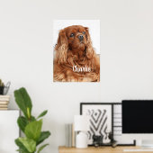 Ruby Cavalier King Charles Spaniel Dog Poster (Heimbüro)