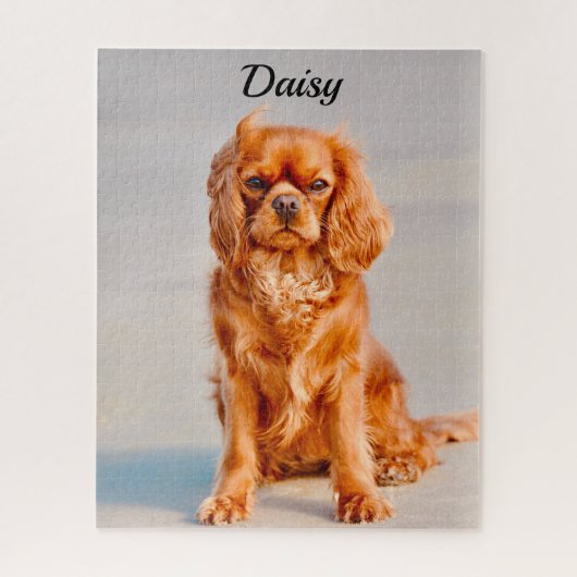 Ruby Cavalier King Charles Spaniel Dog Puzzle (Vertikal)