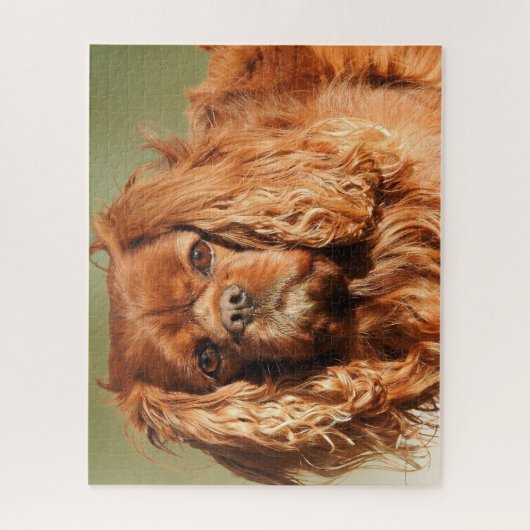 Ruby Cavalier King Charles Spaniel Dog Puzzle (Vertikal)