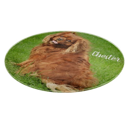Ruby Cavalier King Charles Spaniel Dog Schneidebrett (Ecke)