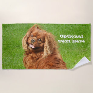 Ruby Cavalier King Charles Spaniel Dog Strandtuch