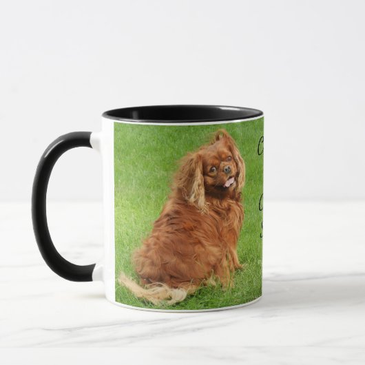 Ruby Cavalier King Charles Spaniel Dog Tasse (Links)