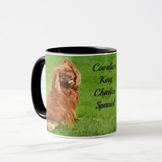Ruby Cavalier King Charles Spaniel Dog Tasse (Vorderseite Links)
