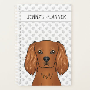 Ruby Cavalier King Charles Spaniel Dog & Title Planer