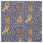 Ruby Cavalier King Charles Spaniel Fabric Stoff (Muster)