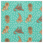 Ruby Cavalier King Charles Spaniel Fabric Stoff (Muster)