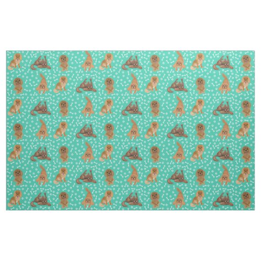 Ruby Cavalier King Charles Spaniel Fabric Stoff (Fat Quarter (45,7 x 55,9 cm))