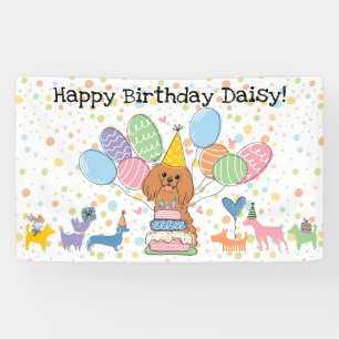Ruby Cavalier King Charles Spaniel Geburtstag Banner