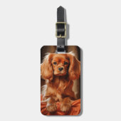 Ruby Cavalier King Charles Spaniel Gepäckanhänger (Vorderseite vertikal)