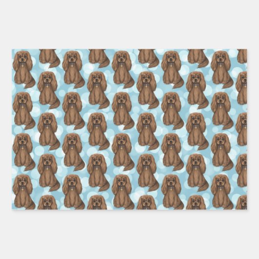 Ruby Cavalier King Charles Spaniel Geschenkpapier Set (Vorderseite)