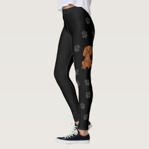 Ruby Cavalier King Charles Spaniel Hund & Pfoten Leggings