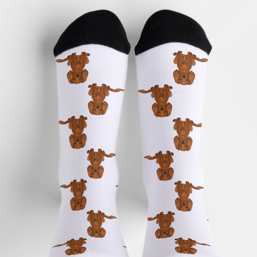Ruby Cavalier King Charles Spaniel Hundemuster Socken (Oben)