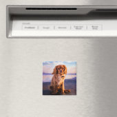 Ruby Cavalier King Charles Spaniel im Sonnenunterg Magnet (In Situ (Geschirrspüler))