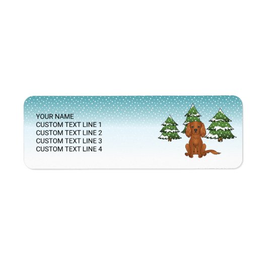Ruby Cavalier King Charles Spaniel im Winter (Vorne)
