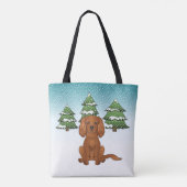 Ruby Cavalier King Charles Spaniel im Winter Tasche (Rückseite)