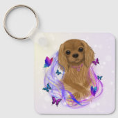 Ruby Cavalier King Charles Spaniel Keychain Schlüsselanhänger (Vorderseite)