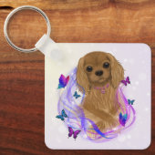 Ruby Cavalier King Charles Spaniel Keychain Schlüsselanhänger (Vorderseite)