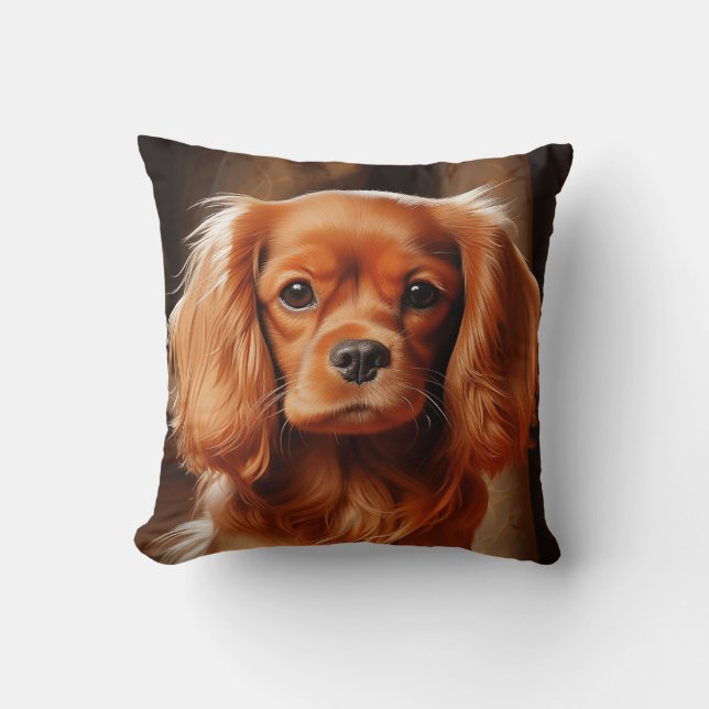 Ruby Cavalier King Charles Spaniel Kissen (Vorderseite)