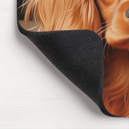 Ruby Cavalier King Charles Spaniel Mousepad (Ecke)
