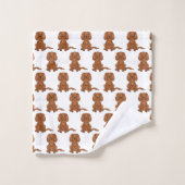 Ruby Cavalier King Charles Spaniel Muster Badhandtuch Set (Waschlappen)