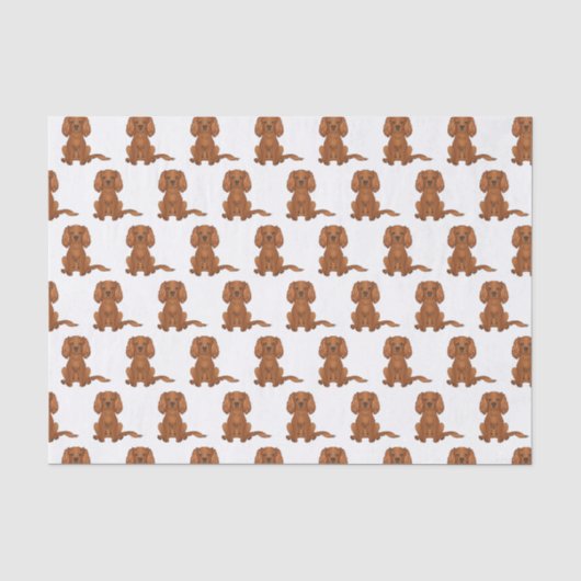 Ruby Cavalier King Charles Spaniel Muster Seidenpapier (Vorderseite)