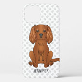 Ruby Cavalier King Charles Spaniel & Name Case-Mate iPhone Hülle (Rückseite)