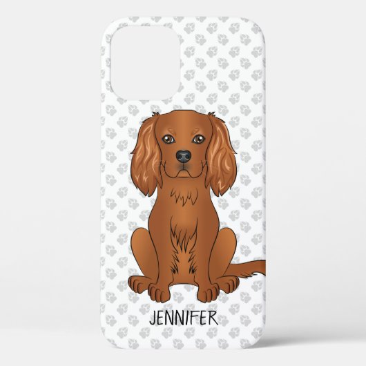 Ruby Cavalier King Charles Spaniel & Name Case-Mate iPhone Hülle (Rückseite)