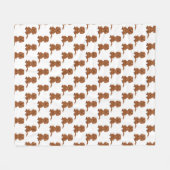 Ruby Cavalier King Charles Spaniel Pattern Fleecedecke (Vorderseite (Horizontal))