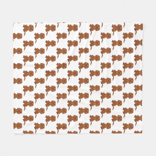 Ruby Cavalier King Charles Spaniel Pattern Fleecedecke (Vorderseite (Horizontal))