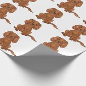 Ruby Cavalier King Charles Spaniel Pattern Geschenkpapier (Ecke)