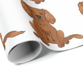 Ruby Cavalier King Charles Spaniel Pattern Geschenkpapier (Rolleneckpunkt)