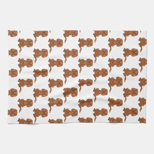 Ruby Cavalier King Charles Spaniel Pattern Geschirrtuch (Horizontal)