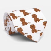 Ruby Cavalier King Charles Spaniel Pattern Krawatte (Gerollt)