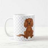 Ruby Cavalier King Charles Spaniel & Paws Kaffeetasse (Links)