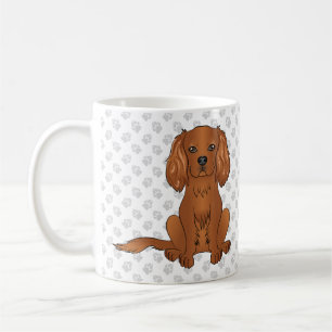 Ruby Cavalier King Charles Spaniel & Paws Kaffeetasse