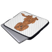 Ruby Cavalier King Charles Spaniel & Paws Laptopschutzhülle (Vorne Knopf)