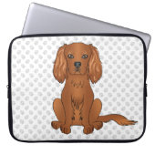 Ruby Cavalier King Charles Spaniel & Paws Laptopschutzhülle (Vorderseite)