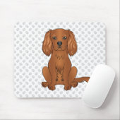 Ruby Cavalier King Charles Spaniel & Paws Mousepad (Mit Mouse)
