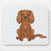 Ruby Cavalier King Charles Spaniel & Paws Mousepad (Vorne)