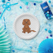 Ruby Cavalier King Charles Spaniel & Paws Pappteller (Party)