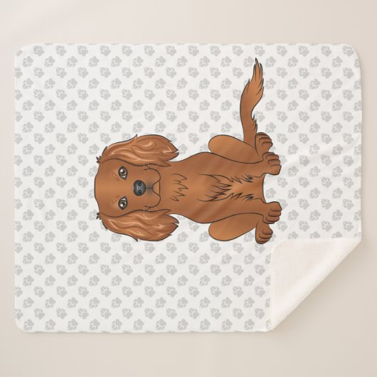 Ruby Cavalier King Charles Spaniel & Paws Sherpadecke (Vorderseite (Horizontal))