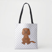 Ruby Cavalier King Charles Spaniel & Paws Tasche (Vorderseite)