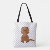 Ruby Cavalier King Charles Spaniel & Paws Tasche (Rückseite)