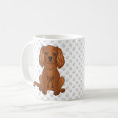 Ruby Cavalier King Charles Spaniel & Pfoten Kaffeetasse (Vorderseite Links)