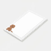 Ruby Cavalier King Charles Spaniel & Pfoten Post-it Klebezettel (angewinkelt)
