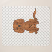 Ruby Cavalier King Charles Spaniel & Pfoten Sherpadecke (Vorderseite (Horizontal))