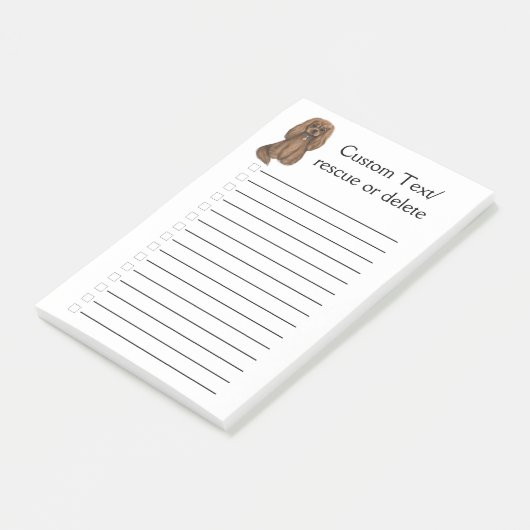 Ruby Cavalier King Charles Spaniel  Post-it Klebezettel (angewinkelt)