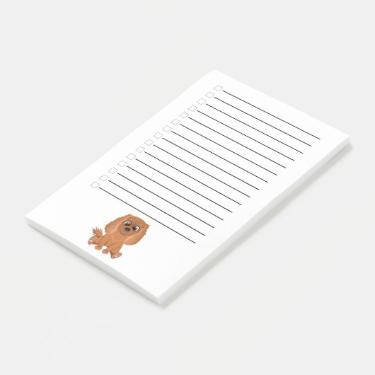 Ruby Cavalier King Charles Spaniel Post-it Klebezettel (angewinkelt)